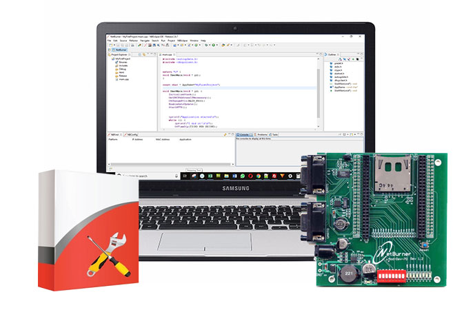 NetBurner IoT Development Kit Adapter Board and Development Software IDE