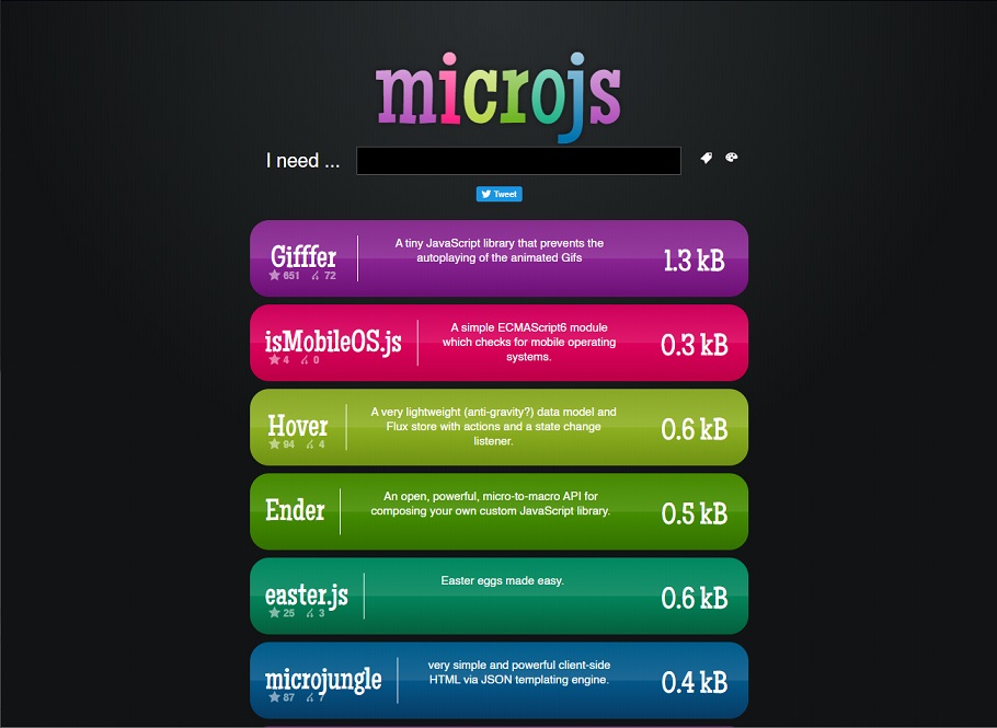 MicroJS Landing Page