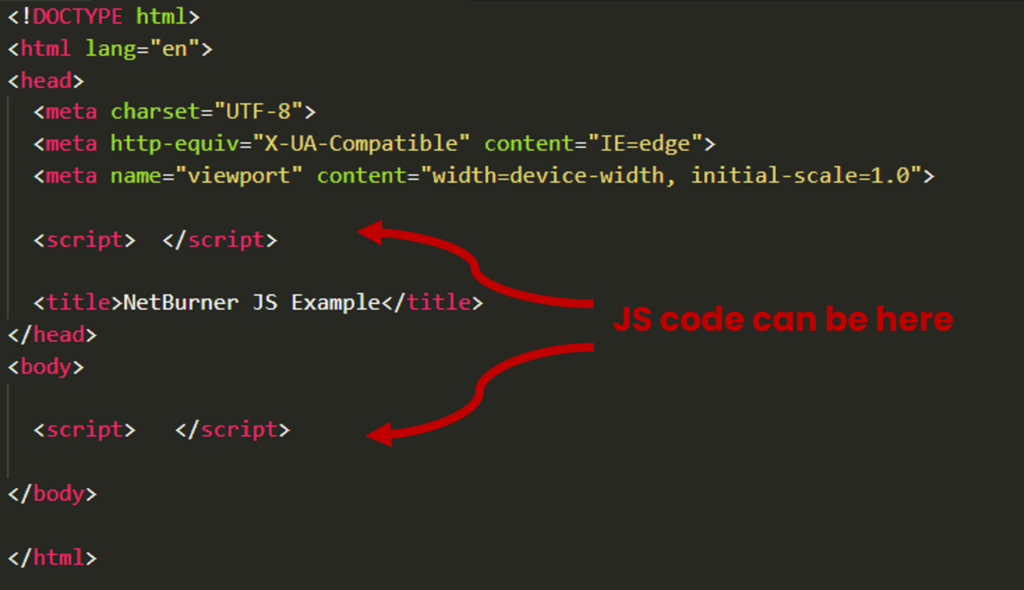 Where to add javascript code